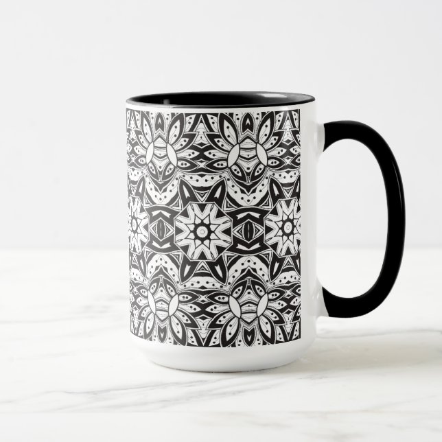 Inspirierte Stammes- Art-Illustration Tasse (Rechts)