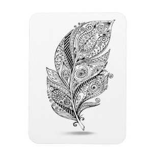 Inspirierte Stammes- Feder Magnet
