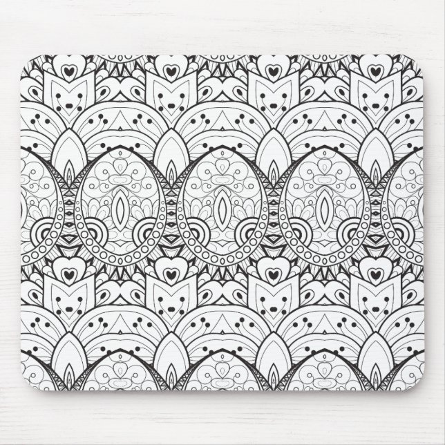 Inspirierte Stammes- Illustration Mousepad (Vorne)