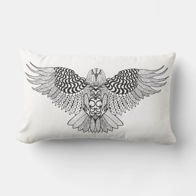 Inspirierter Adler 2 Lendenkissen (Vorderseite)
