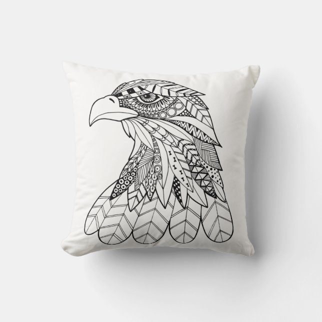 Inspirierter Adler Kissen (Vorderseite)