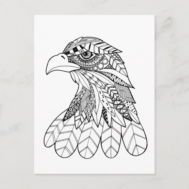 Inspirierter Adler Postkarte (Vorderseite)