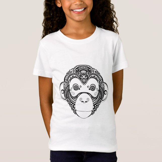 Inspirierter Affe-Entwurf T-Shirt (Vorderseite)