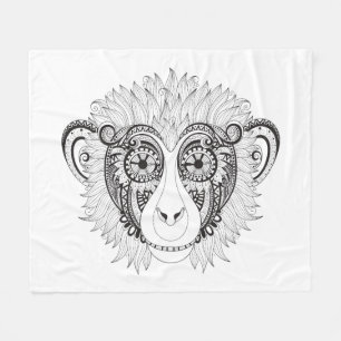 Inspirierter Affe Fleecedecke