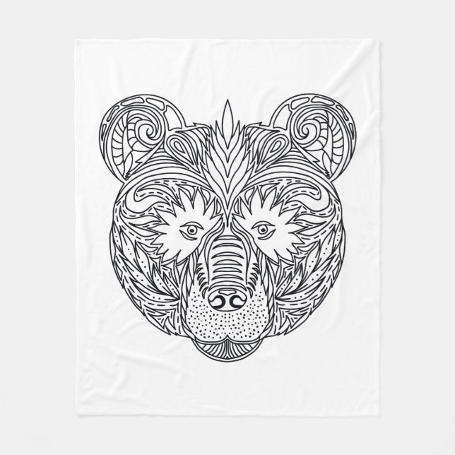 Inspirierter Bär Fleecedecke (Vorderseite)