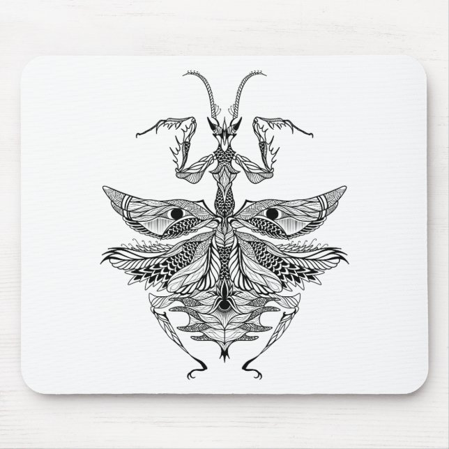 Inspirierter betender Mantis Mousepad (Vorne)