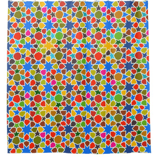 Inspirierter Duschvorhang aus Hartglas (Vorderseite)