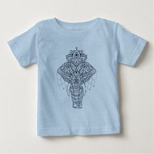 Inspirierter Elefant Baby T-shirt