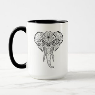 Inspirierter Elefant-Kopf Tasse