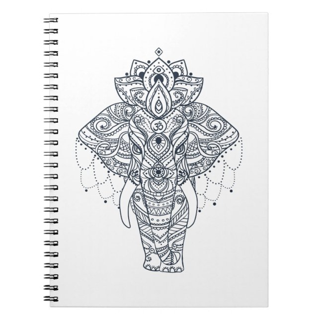 Inspirierter Elefant Notizblock (Vorderseite)