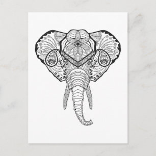 Inspirierter Elphant Head Postkarte