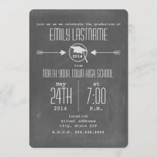 Inspirierter Foto-Abschluss mit den weißen Pfeilen Einladung