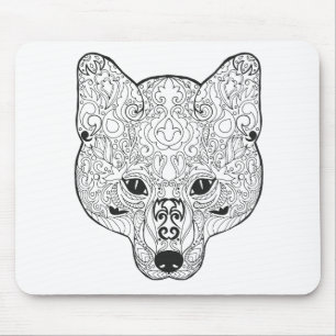 Inspirierter Fox-Kopf Mousepad