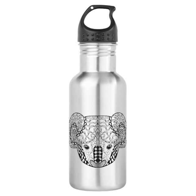 Inspirierter Koala-Bär Edelstahlflasche (Vorderseite)