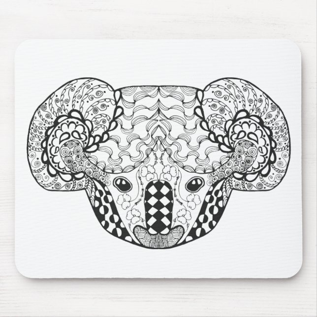 Inspirierter Koala-Bär Mousepad (Vorne)
