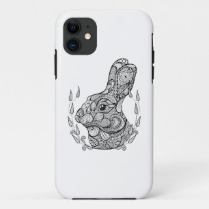Inspirierter Kopf des Kaninchens im Wreath iPhone 11 Hülle