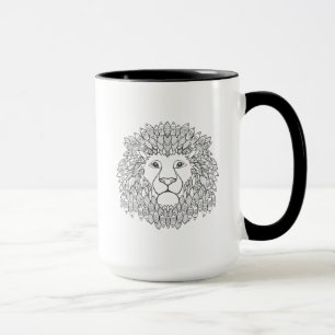 Inspirierter Löwe-Kopf 3 Tasse