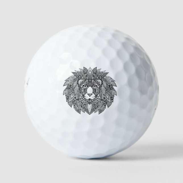 Inspirierter Löwenkopf 4 Golfball (Vorderseite)