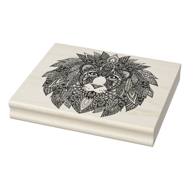 Inspirierter Löwenkopf 4 Gummistempel (Stempel)