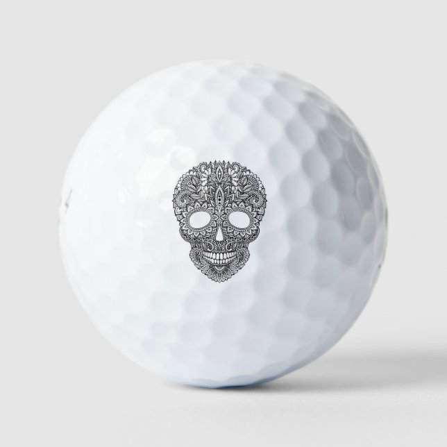 Inspirierter menschlicher Schädel Golfball (Vorderseite)