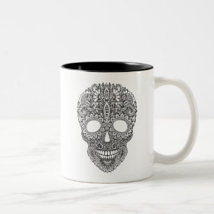 Inspirierter menschlicher Schädel Zweifarbige Tasse