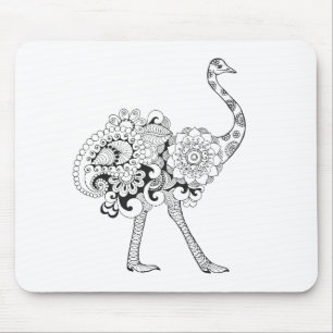 Inspirierter Ostrich Mousepad