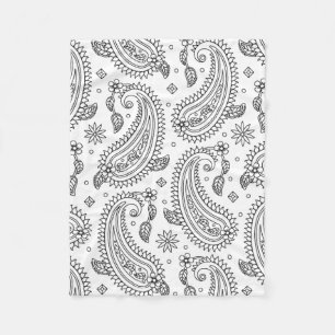 Inspirierter Paisley-Entwurf Fleecedecke