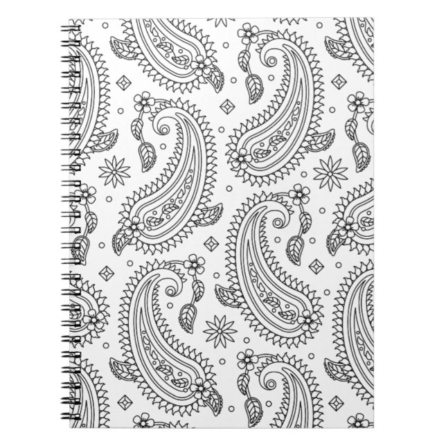Inspirierter Paisley-Entwurf Notizblock (Vorderseite)
