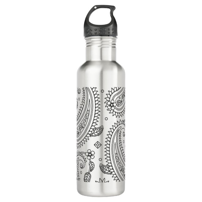 Inspirierter Paisley-Entwurf Trinkflasche (Vorderseite)