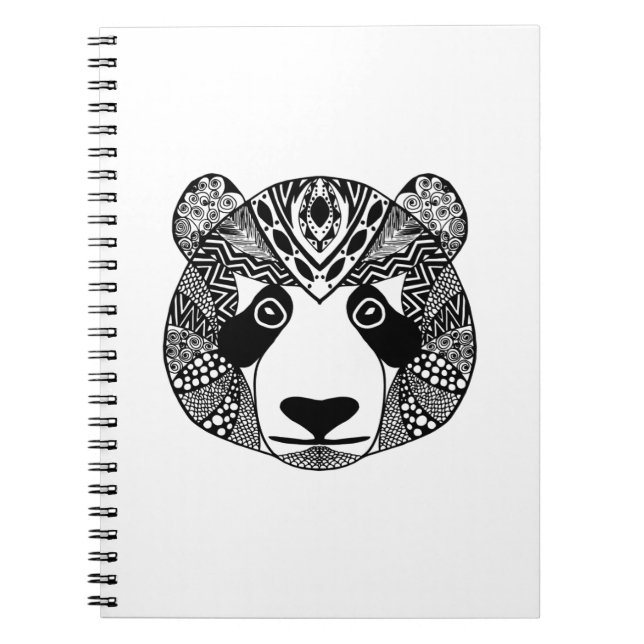 Inspirierter Panda Notizblock (Vorderseite)