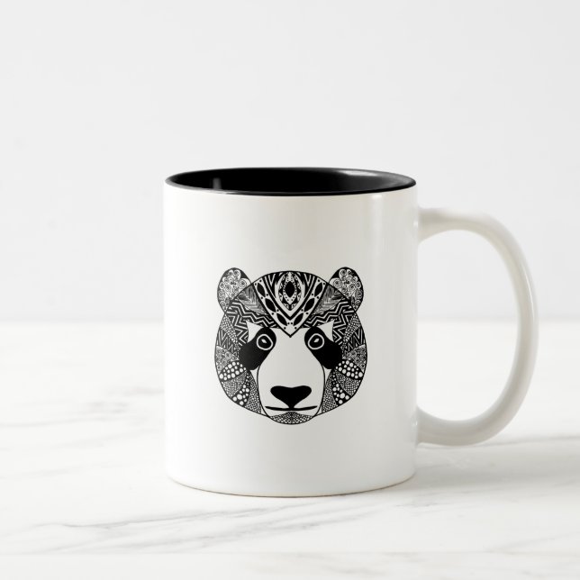 Inspirierter Panda Zweifarbige Tasse (Rechts)