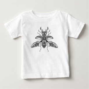 Inspirierter psychedelischer Hirsch-Käfer Baby T-shirt