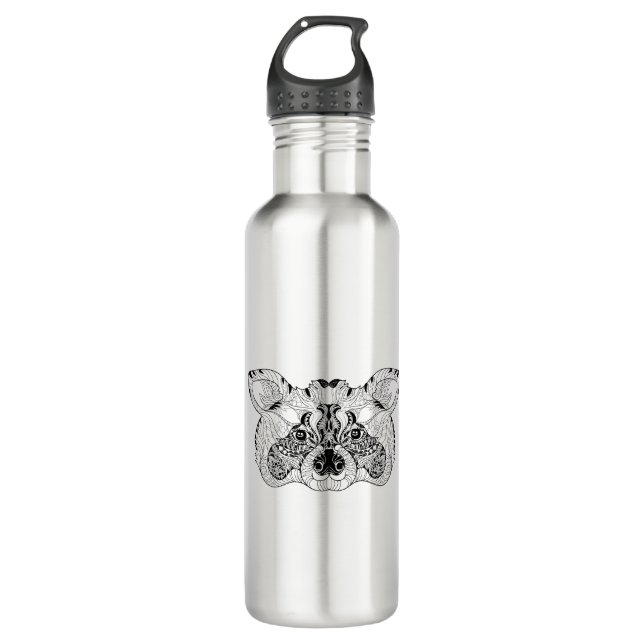 Inspirierter Raccoon Trinkflasche (Vorderseite)