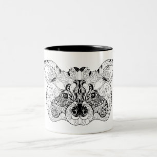 Inspirierter Raccoon Zweifarbige Tasse