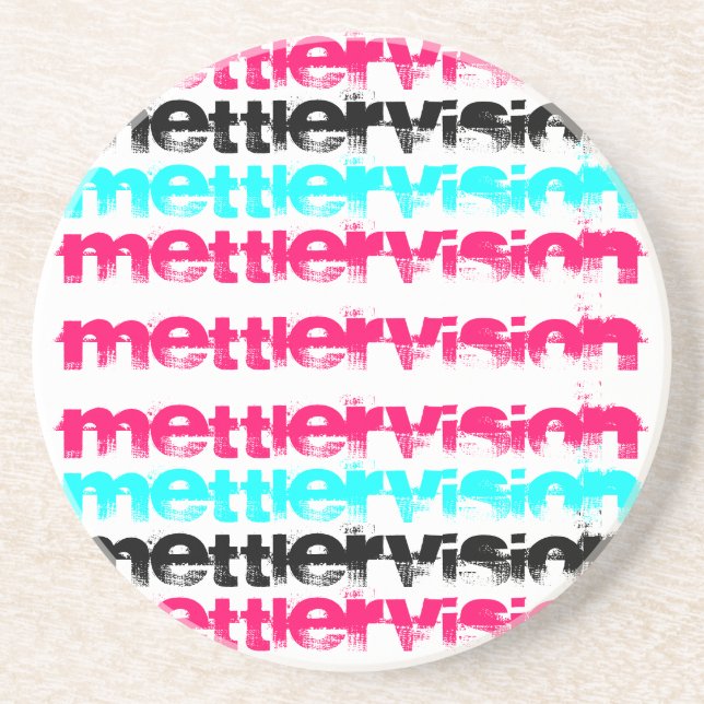 Inspirierter rosa Mettlervision Untersetzer (Vorne)