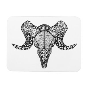 Inspirierter Schafskull Magnet