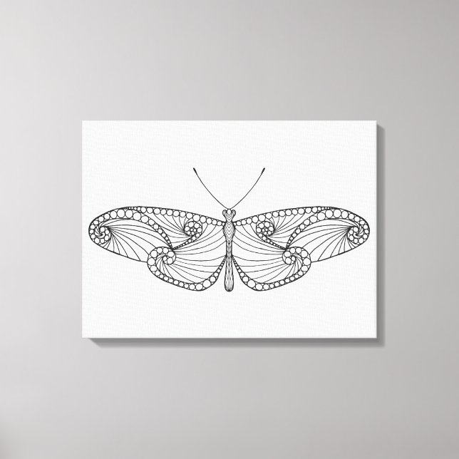 Inspirierter Schmetterling Art 6 Leinwanddruck (Vorderseite)