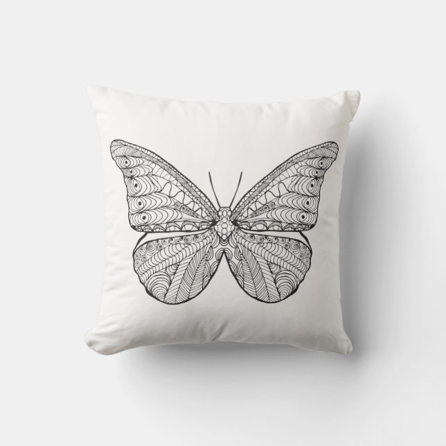 Inspirierter Schmetterling Kissen (Vorderseite)