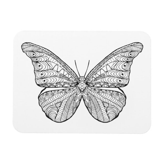 Inspirierter Schmetterling Magnet (Horizontal)
