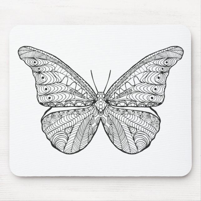 Inspirierter Schmetterling Mousepad (Vorne)