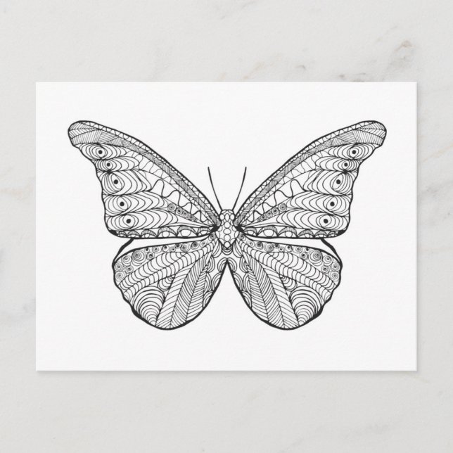 Inspirierter Schmetterling Postkarte (Vorderseite)