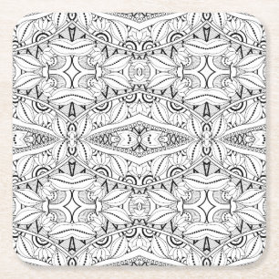 Inspirierter Stammes- Entwurf Rechteckiger Pappuntersetzer