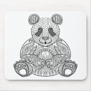 Inspirierter Stammes- Panda Mousepad