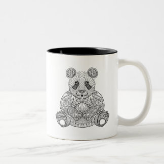 Inspirierter Stammes- Panda Zweifarbige Tasse
