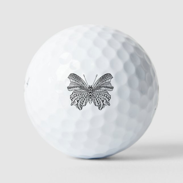 Inspirierter Tropenschmetterling Golfball (Vorderseite)