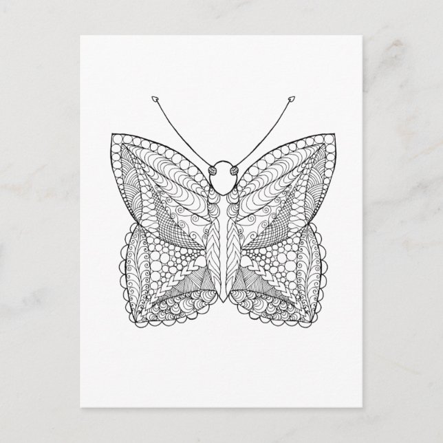 Inspirierter Tropenschmetterling Postkarte (Vorderseite)