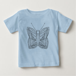 Inspirierter tropischer Entwurfs-Schmetterling Baby T-shirt
