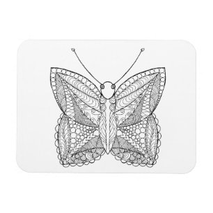 Inspirierter tropischer Entwurfs-Schmetterling Magnet