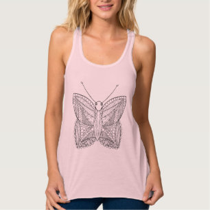 Inspirierter tropischer Entwurfs-Schmetterling Tank Top