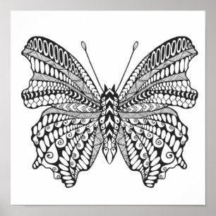 Inspirierter tropischer Schmetterling 2 Poster